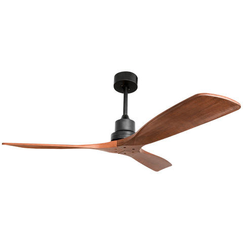 Misty Valley 52in. Outdoor Farmhouse Ceiling Fan with Remote Carved Wood Fan Blade Reversible Motor