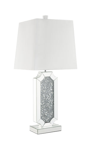 Misty Valley Noralie Table Lamp in Mirrored & Faux Diamonds, Glam Table Lampshade