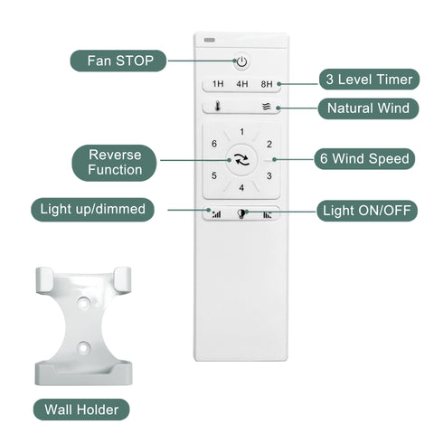 Misty Valley 56in. Brushed Nickel Ceiling Fan Light With 6 Speed Remote Energy-saving DC Motor