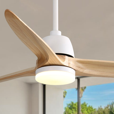 Misty Valley 56in. Modern White Ceiling Fan Light With 6 Speed Remote Energy-saving DC Motor