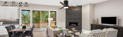 Misty Valley Simple Deluxe 40in. Ceiling Fan with LED Light and Remote Control, 6-Speed Modes, 2 Rotating Modes , Timer