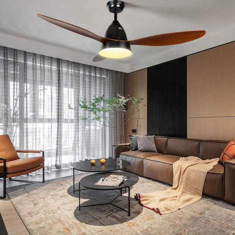 Misty Valley 52in. Ceiling Fan with LED Light, Remote Control Ceiling Fan for Living Room,Bedroom