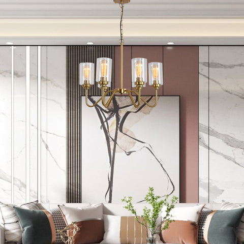 Misty Valley Iron Golden 6-Light Modern Classic Chandelier