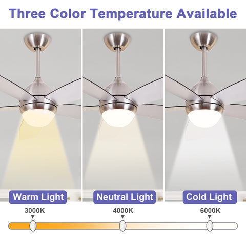 Misty Valley Quiet 52in. Black Modern Ceiling Fan with Lights,Remote Control