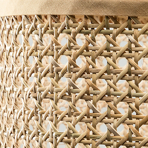 Misty Valley Zen Concept Solid Wood Rattan 21.3" Table Lamp with In-line Switch Control