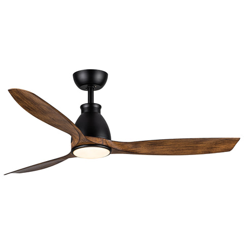 Misty Valley 52in. Integrated LED Modern Solid Wood Blade Ceiling Fan with Light, Remote Control