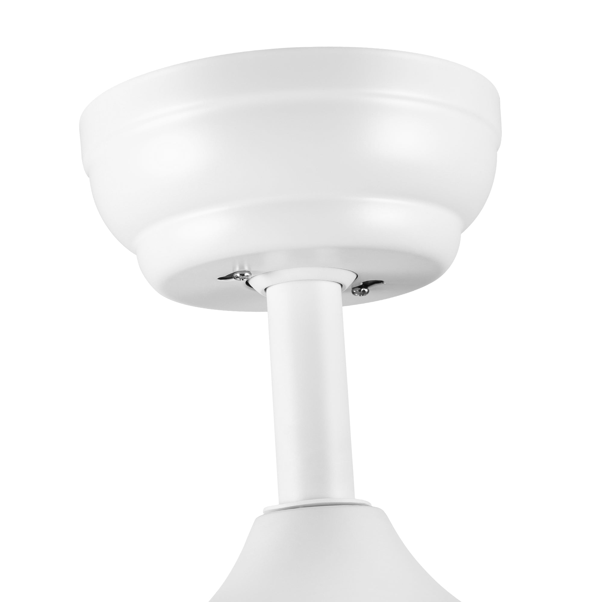 Misty Valley 28in. Modern White Integrated LED 6-Speed Low Profile 
