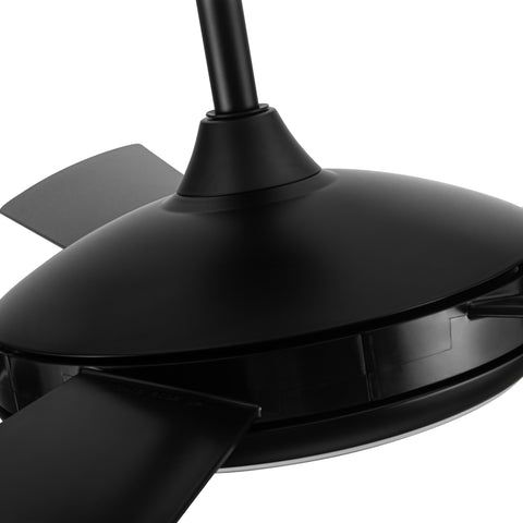 Misty Valley 52in. Modern Black LED Ceiling Fan With Light, 6-Speed and Remote Control