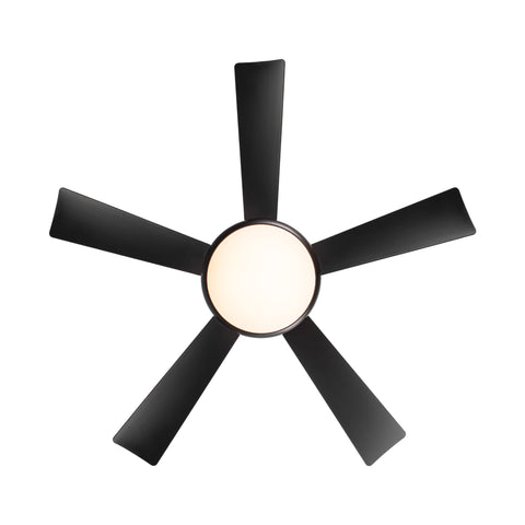 Misty Valley 52in. Modern Black LED Ceiling Fan With Light, 6-Speed and Remote Control