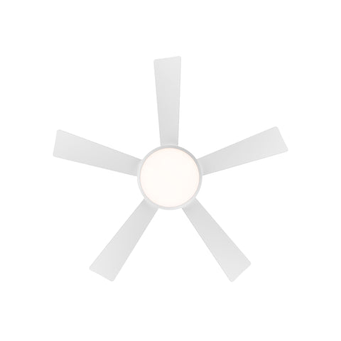 Misty Valley 52in. integrated LED Indoor Modern Quiet White Ceiling Fan with Light,Reversible Blade