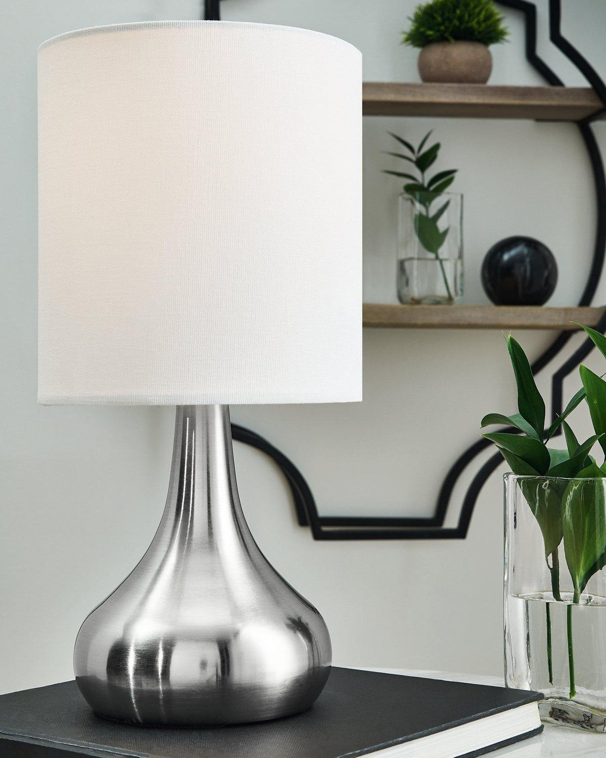Misty Valley Camdale Silver Finish Contemporary Table Lamp