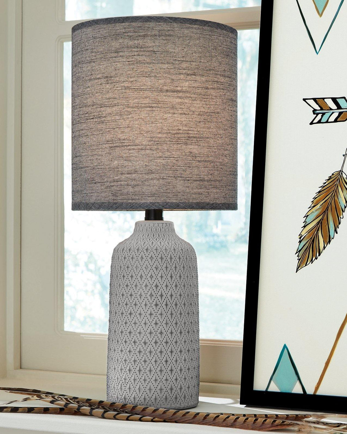 Misty Valley Donnford Charcoal Contemporary Table Lamp
