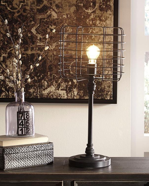 Misty Valley Javan Antique Black Contemporary Table Lamp