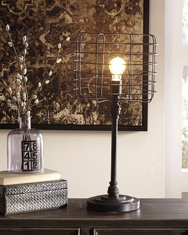 Misty Valley Javan Antique Black Contemporary Table Lamp
