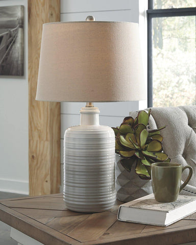 Misty Valley Marnina Taupe Casual Table Lamp (Set of 2)