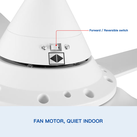 Misty Valley 48in. Integrated LED Modern White Ceiling Fan with 5 ABS Blade