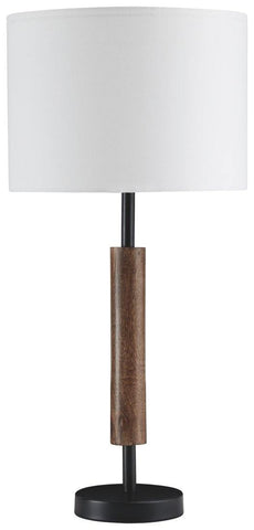 Misty Valley Maliny Black+Brown Contemporary Table Lamp (Set of 2)