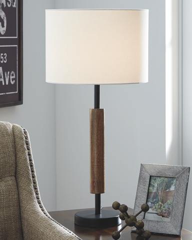 Misty Valley Maliny Black+Brown Contemporary Table Lamp (Set of 2)