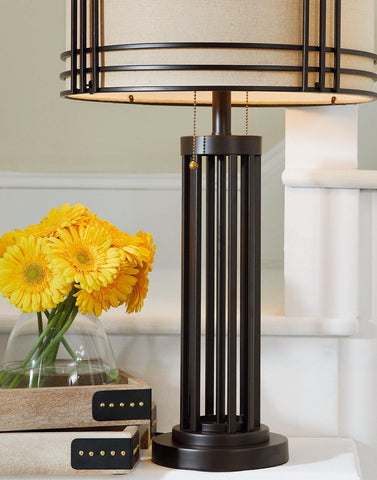 Misty Valley Hanswell Dark Brown Casual Table Lamp