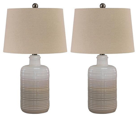 Misty Valley Marnina Taupe Casual Table Lamp (Set of 2)