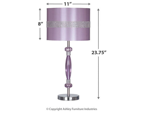 Misty Valley Modern Glam Nyssa Purple Contemporary Table Lamp