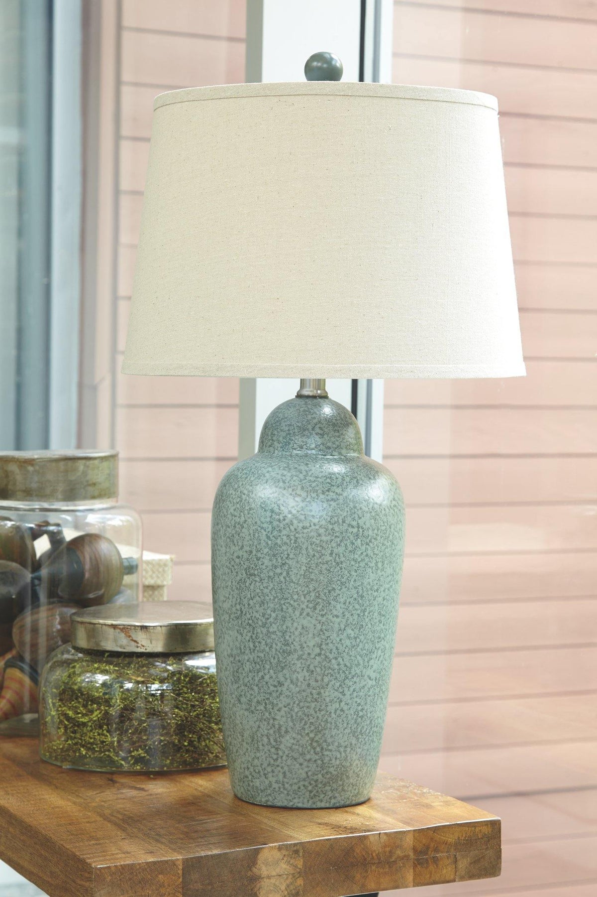 Misty Valley Saher Green Contemporary Table Lamp