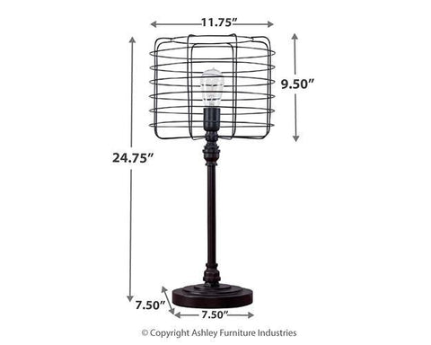 Misty Valley Javan Antique Black Contemporary Table Lamp