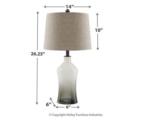 Misty Valley Nollie Gray Contemporary Table Lamp (Set of 2)