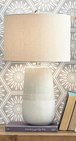 Misty Valley Shavon Beige+White Casual Table Lamp