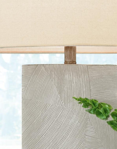 Misty Valley Bradard Ivory Brown Casual Table Lamp