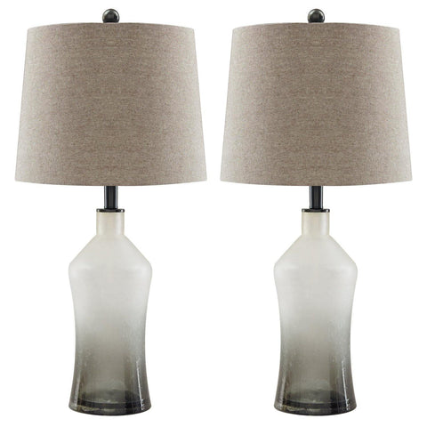 Misty Valley Nollie Gray Contemporary Table Lamp (Set of 2)