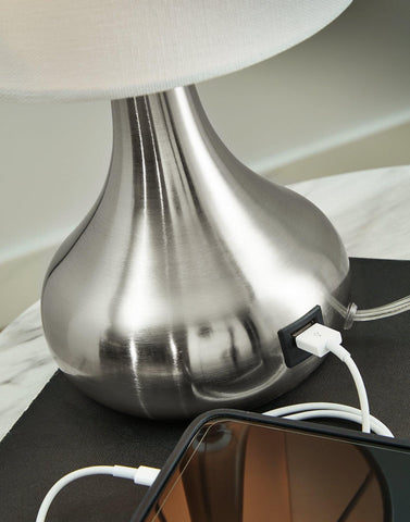Misty Valley Camdale Silver Finish Contemporary Table Lamp
