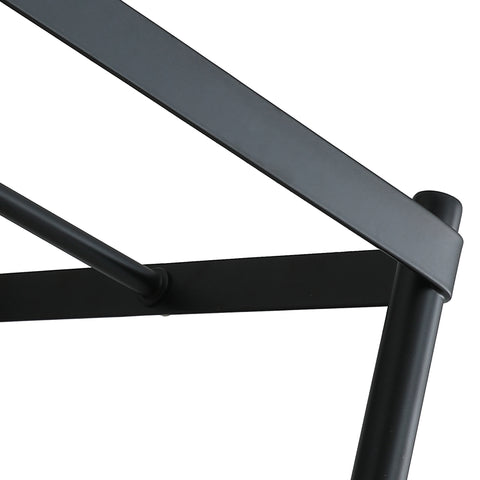 Misty Valley 8-Light Modern American rectangular metal black chandelier