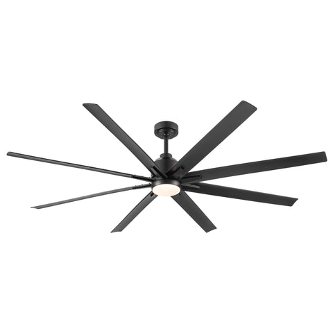 Misty Valley 72" Integrated LED Light Modern Black Ceiling Fan with Light, Remote Control Ceiling Fan