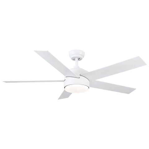 Misty Valley 52 In. LED White Modern Reversible Ceiling Fan, Color-Changing quiet 3-Speed Ceiling Fan