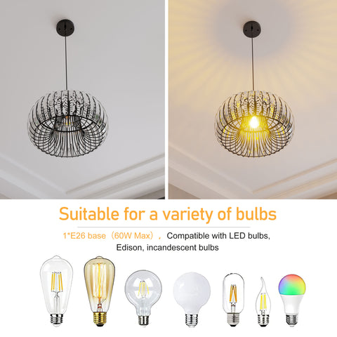 Misty Valley Modern Oblate Black Crystal Chandelier Fixture，Ceiling Pendant light for Living Room, Adjustable Color Temperature,W16.5*L31.5
