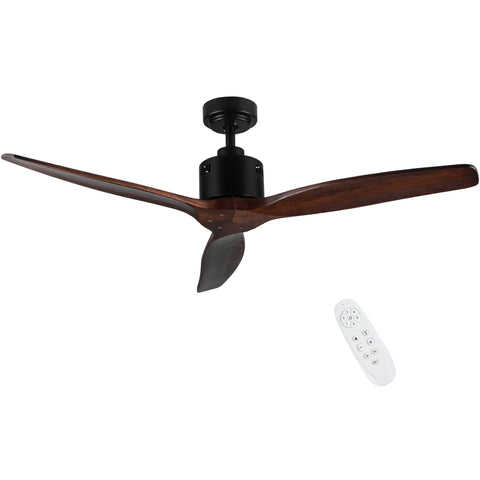 Misty Valley 52in. Modern Antique Brown Reversible Ceiling Fan without Light,Remote Control Included
