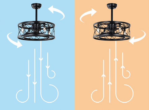 Misty Valley Brown LED Ceiling Fan with Light,AC Motor Quiet Small Ceiling Fan for Bedroom