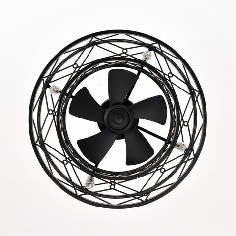 Misty Valley Brown LED Ceiling Fan with Light,AC Motor Quiet Small Ceiling Fan for Bedroom