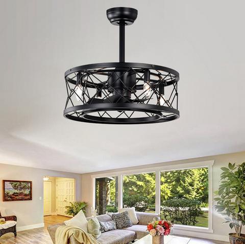Misty Valley Brown LED Ceiling Fan with Light,AC Motor Quiet Small Ceiling Fan for Bedroom