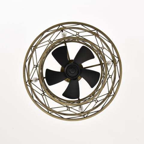 Misty Valley 20in. Low profile Enclosed Modern Reversible Bladeless Ceiling Fan with Light,Flush Mount Ceiling Fan for bedroom