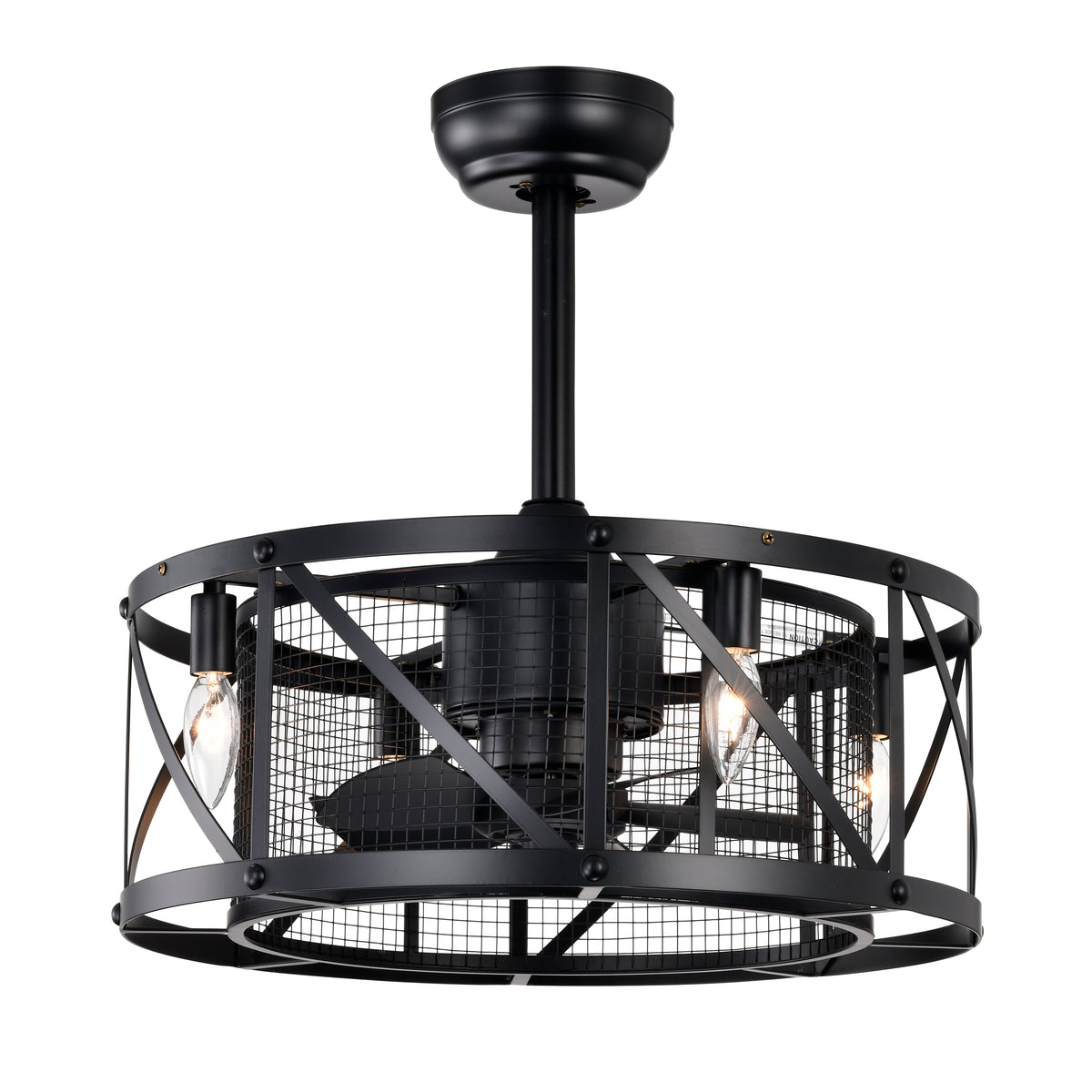 Misty Valley 20in. Industrial 5-Blade Ceiling Fan with remote control ,5 ABS Blades small size ceiling fan