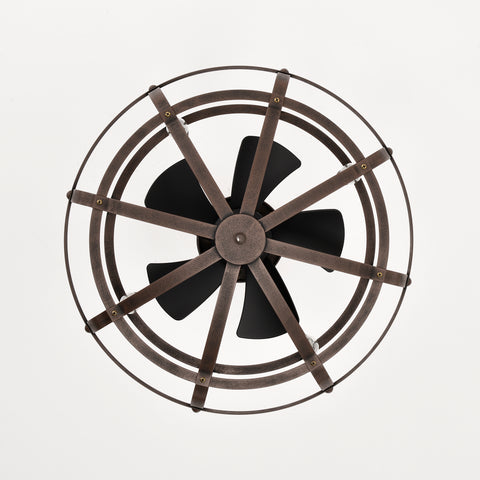 Misty Valley 52in. Modern Rust Red Ceiling Fan with Light and Remote Control, Industrial Ceiling Fan for Patio Living Room, Bedroom