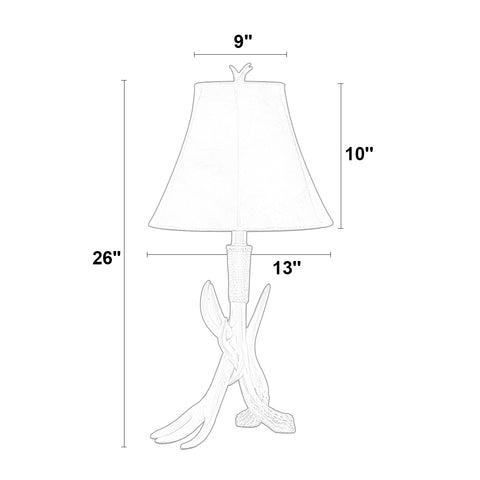 Misty Valley Forest Exotic Style Resin Table Lamp (Set of 2)