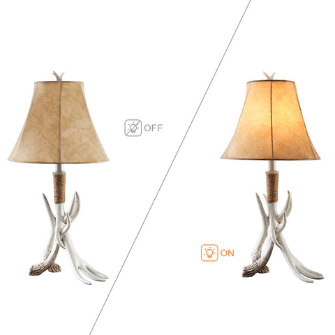 Misty Valley Forest Exotic Style Resin Table Lamp (Set of 2)