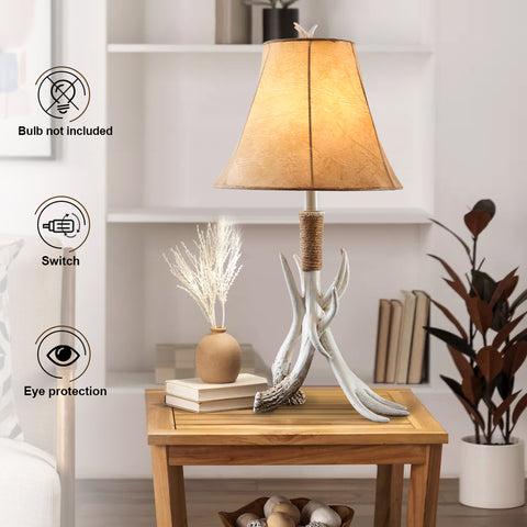 Misty Valley Forest Exotic Style Resin Table Lamp (Set of 2)