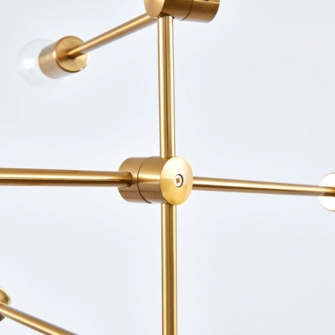 Misty Valley 6-Light DIY Shade Mid Century Sputnik Geometric Chandelier