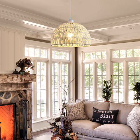 Misty Valley Janpanese Globe Chandelier, Kitchen Island Light, Pendant Light for Dining Room,Hallway