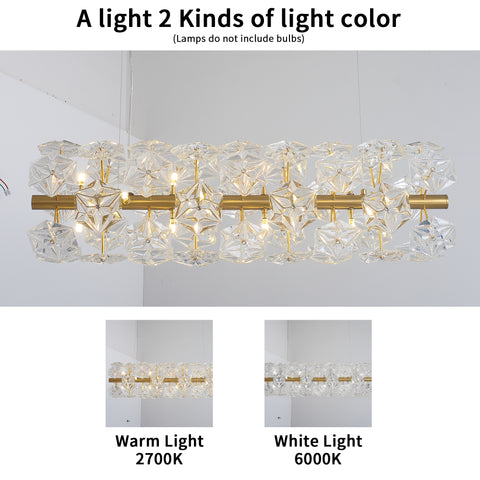 Misty Valley Modern American cylindrical Glam Crystal Chandelier, Classic Crystal Ceiling Light-18 bulbs