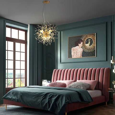Misty Valley Modern American Multi-Particle Spherical Crystal Chandelier -8 Bulbs -G9 lamp holder